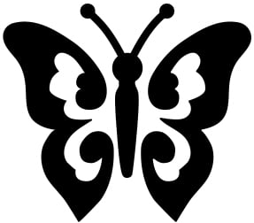 Pillangó - mintás - Óvodai jel