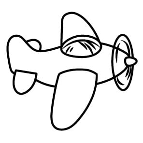 Repülő propelleres kontúros - Óvodai jel