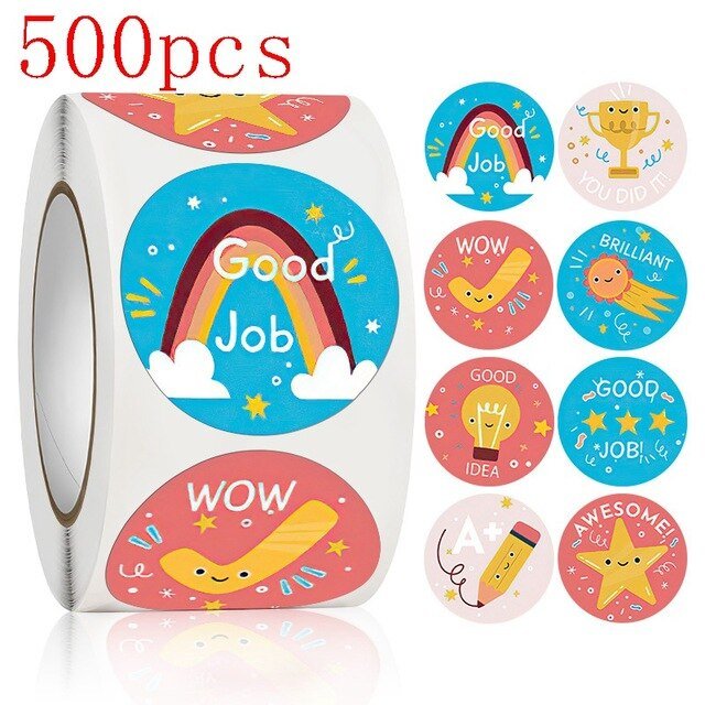 50 500pcs round awesome great cute animals journaling stickers collage material sticker for school Adhesive