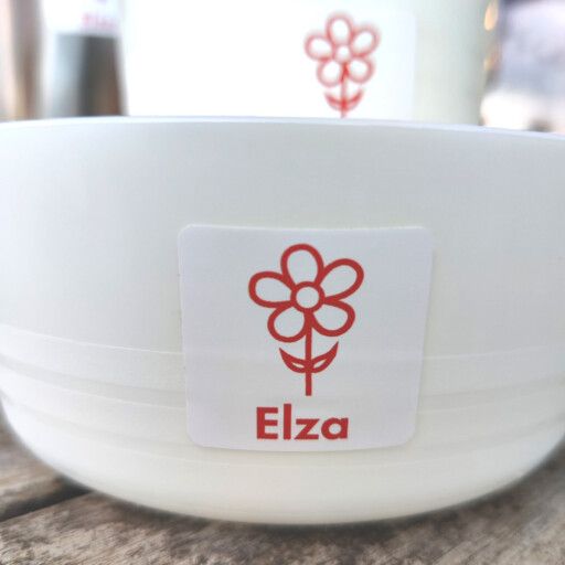 33 db 2,5×2,5cm vízálló öntapadós matrica tárgyakra