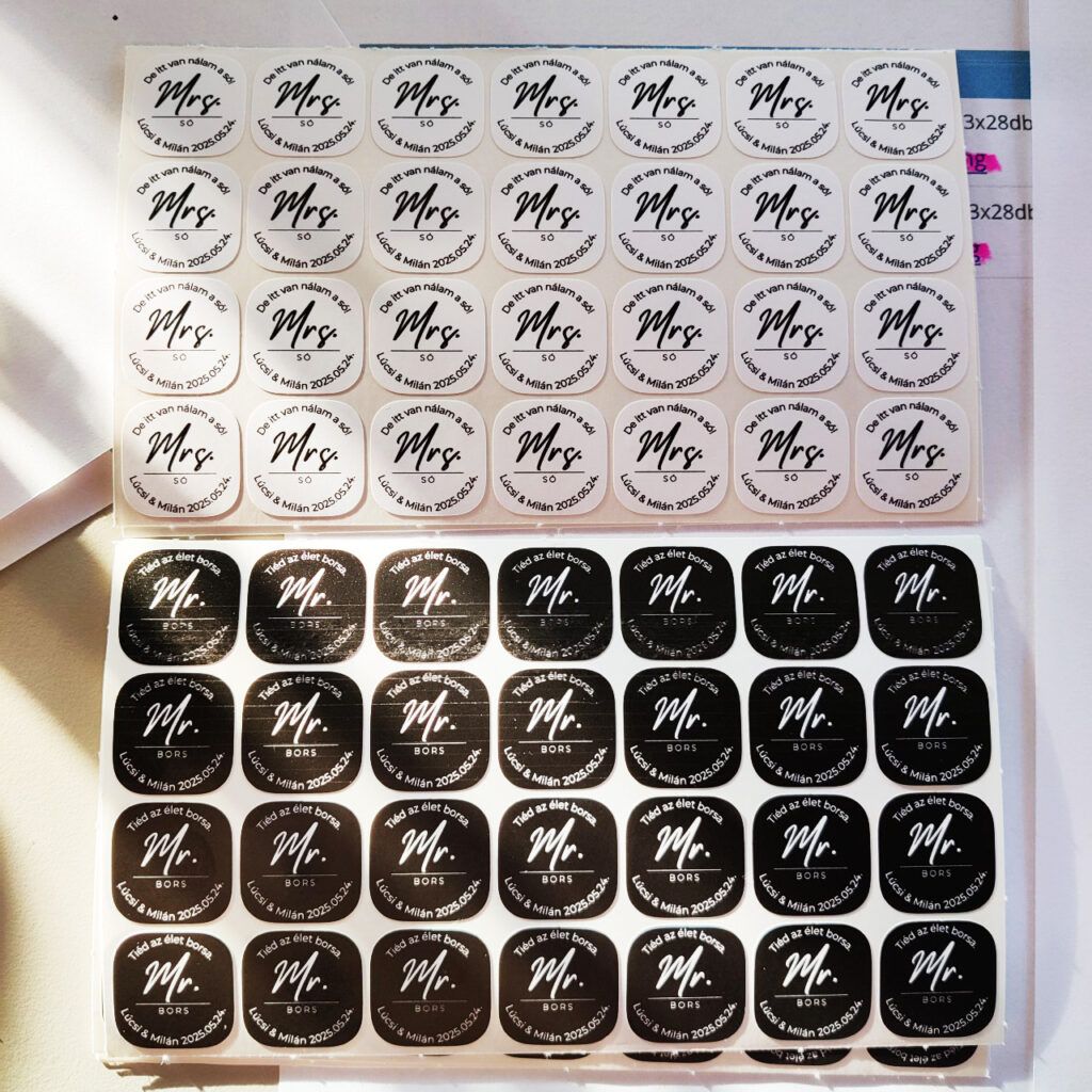 Egyedi matricák gyorsan – kis és nagy tételben - Újdonság